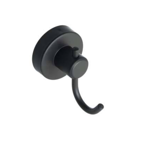 Percha Redonda Gancho Curvo Negro