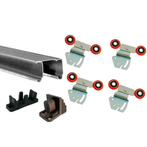 KIT  Ducloset  Doble - Corredizo para 2 Puertas Colgantes - Riel x 3 mts.